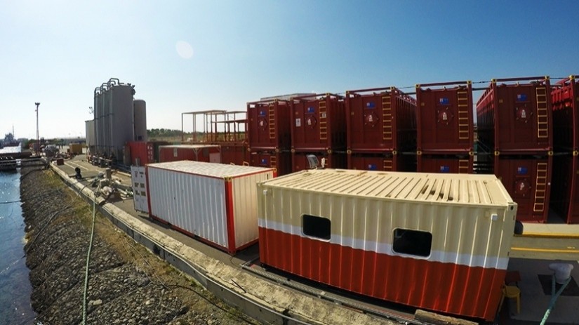 EDT Offshore - Oil & Gas Logistics Shorebase in the New Port of Limassol - Drilling Fluids Plant and Onsite Offices located by the Quayside