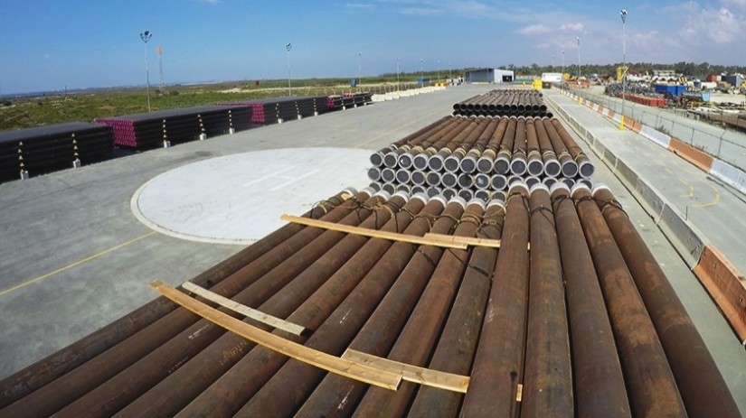 EDT Offshore - Oil & Gas Logistics Shorebase in the New Port of Limassol - Pipe Storage Yard - Copyright: TOTAL E&P Cyprus B.V.